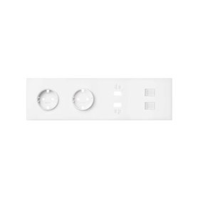 Kit frontal SIMON 100 4 elementos, 2 bases+2 USB carga rapida+2 RJ45 10020403-230 Blanco Mate