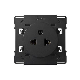 Base de enchufe euroamericana SIMON 100 10000439-138 negro 16A 250V