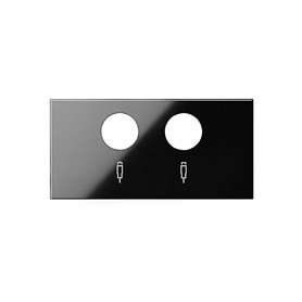 Tapa para toma R-TV+SAT SIMON 100 10000053-138 Negro Brillo