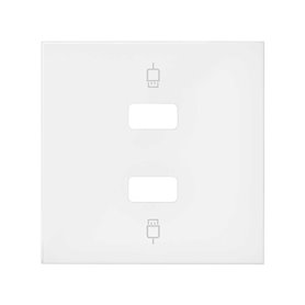 Tapa para 2 conectores USB SIMON 100 10001090-230 Blanco Mate