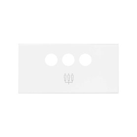 Tapa conector 3 RCA SIMON 100 10001093-230 Blanco Mate 