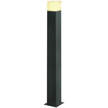 Baliza Jardin SLV GRAFIT 90 POLE 1006184 cuadrada E27 Antracita