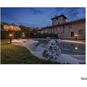 Baliza Jardin SLV GRAFIT 90 POLE 1006184 cuadrada E27 Antracita