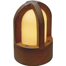 Baliza Jardin SLV RUSTY 24 CONE 229430 E14 cilindro Oxido