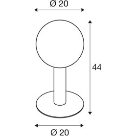 Baliza de pie para exterior SLV GLOO PURE 44 1002000 Antracita