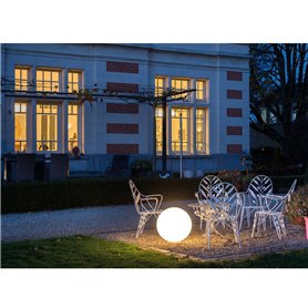 Luminaria de pie para exterior SLV ROTOBALL 50 227221 Blanco