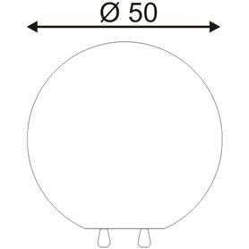 Luminaria de pie para exterior SLV ROTOBALL 50 227221 Blanco