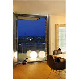 Luminaria de pie para exterior SLV ROTOBALL 50 227221 Blanco