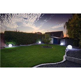 Luminaria de pie para exterior SLV ROTOBALL 50 227221 Blanco