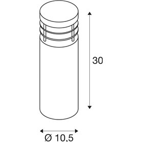 Baliza de pie para exterior SLV VAP SLIM 30 Acero inox 230063 