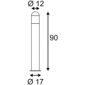 Baliza de pie para exterior SLV C-POL POLE Antracita 231475 
