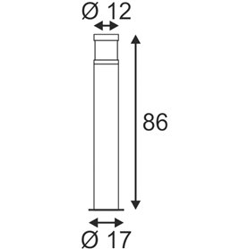 Baliza de pie para exterior SLV F-POL POLE Antracita 231595 