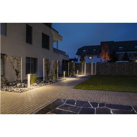 Baliza de pie para exterior SLV QUADRASYL 75 POLE 232294 Gris