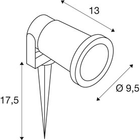 Proyector Jardin SLV Nautilus Spike XL 1001965 Verde