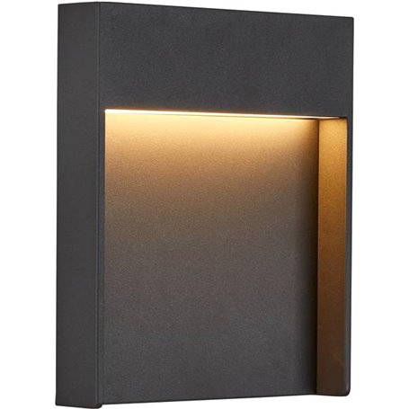 Luminaria Led superficie pared SLV Flatt 1002952 Antracita