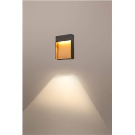 Luminaria Led superficie pared SLV Flatt 1002952 Antracita