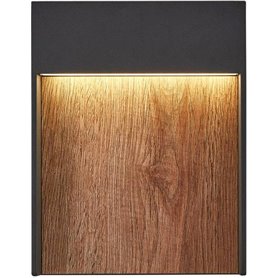 Luminaria Led superficie pared SLV Flatt 1002953 Antracita/Marron