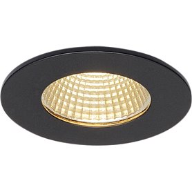 Luminaria Led empotrable exterior SLV PATTA-I REDONDA 114420 Negro