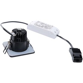 Luminaria Led empotrable exterior SLV PATTA-F CUADRADA 114450 Negro