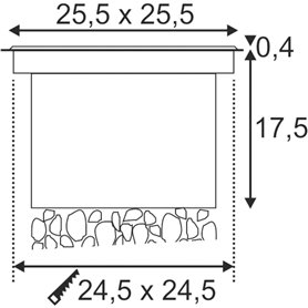 Luminaria Led empotrable suelo exterior SLV DASAR 255 Acero inox 2293831