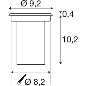 Luminaria Led empotrable suelo exterior SLV DASAR 920 Acero inox 233500