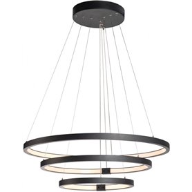 Luminaria Led colgante SLV ONE TRIPLE DALI 1002913 Negro