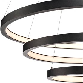 Luminaria Led colgante SLV ONE TRIPLE DALI 1002913 Negro