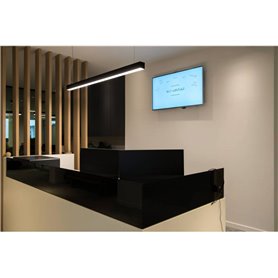 Luminaria Led colgante SLV GLENOS 1m 1001400 Negro 3000K