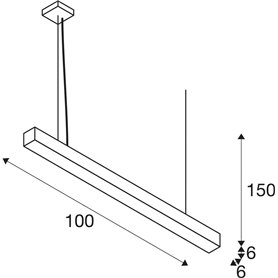 Luminaria Led colgante SLV Q-LINE PD 1m PHASE 1000932 Blanco 4000K