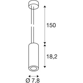 Luminaria Led colgante SLV SUPROS 78 PD 133121 Blanco