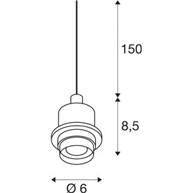Luminaria colgante SLV FENDA E27 PD 132662 Cromo 