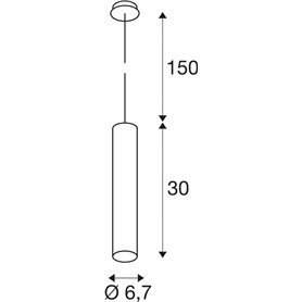 Luminaria colgante SLV ENOLA B PD1 Negro 151850