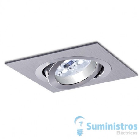 Empotrable cuadrado orientable de techo BPM Lighting MINI CATLI 3011 Aluminio Cepillado
