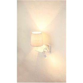 Luminaria Led Aplique SLV SOMNILA FLEX WL IZQUIERDA 1003459 Blanco 1xUSB