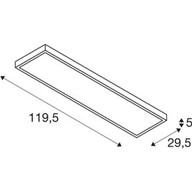 Luminaria Led plafon SLV PANEL RECTANGULAR DALI 1003052 Blanco 3000K