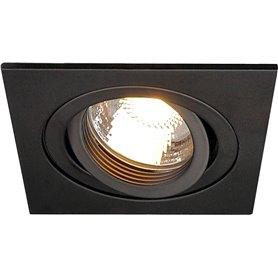 Empotrable cuadrado de techo SLV NEW TRIA 78 DL 113491 Negro