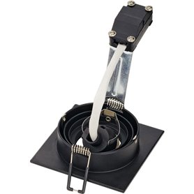 Empotrable cuadrado de techo SLV NEW TRIA 78 DL 113491 Negro