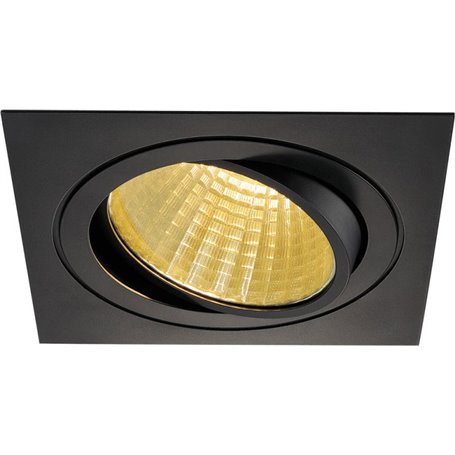 Empotrable Led cuadrado de techo SLV NEW TRIA 150 DL 114280 Negro 2700K