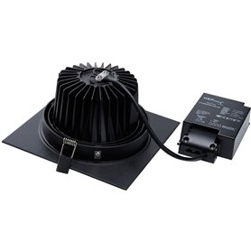 Empotrable Led cuadrado de techo SLV NEW TRIA 150 DL 114280 Negro 2700K