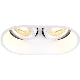 Empotrable redondo de techo SLV HORN DOUBLE 1006122 Blanco