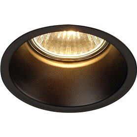 Empotrable redondo de techo SLV HORN SINGLE EL 112910 Negro