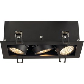 Empotrable Led cuadrado de techo SLV KADUX TRIPLE PHASE 115720 Negro