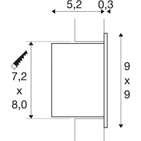 Empotrable Led señalizacion SLV FRAME CURVE 1000575 Gris 
