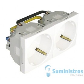DOBLE BASE SCHUKO C/PROT.4M Q-45 BLANCO
