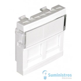 DOBLE MOD.P/CONECTORES RJ45 2M Q-45 BL