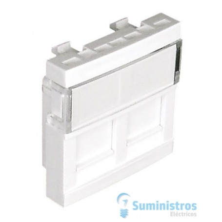 DOBLE MOD.P/CONECTORES RJ45 2M Q-45 BL