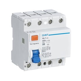 Diferencial Chint NL1-4-25-300AC NL-1 4P 25A 300Ma AC