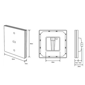 Sensor proximidad Laüka Dot cristal negro DINUY PU KNT PR Cobre