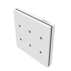 Pulsador 6 Laüka Dot cristal blanco DINUY PU KNT 116 marco Cromo