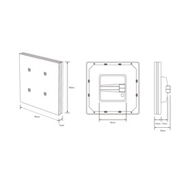 Pulsador 6 Laüka Dot cristal blanco DINUY PU KNT 116 marco Cromo